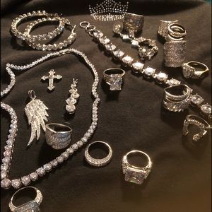 zircon and rinestone collection 10 cocktail rings